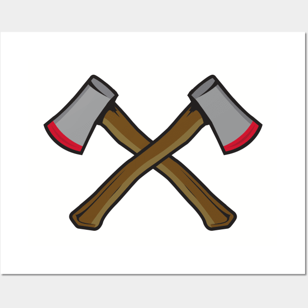 Crossing Axes Wall Art by Joebarondesign